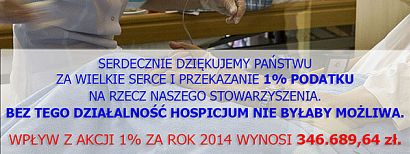 Hospicjum w Żorach zebrało ponad 346 tys. zł z 1% podatku
