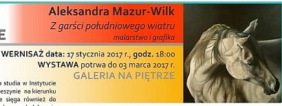 Zaproszenie na wernisaż Aleksandry Mazur-Wilk