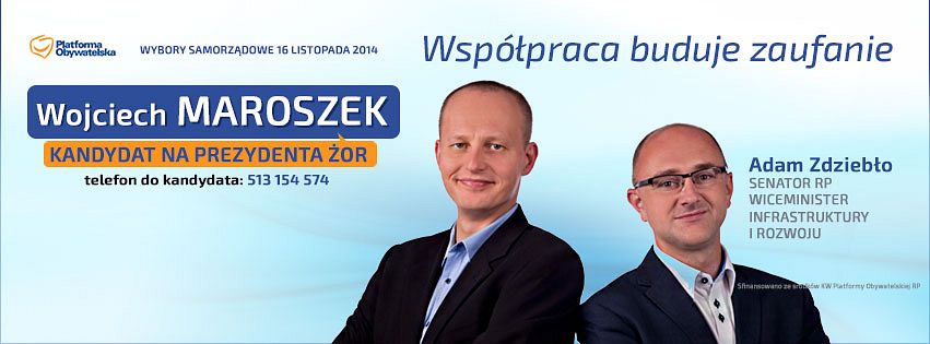 Spotkanie z Wojciechem Maroszkiem kandydatem na Prezydenta Miasta Żory oraz senatorem Adamem Zdziebło Wiceministrem Infrastruktury i Rozwoju