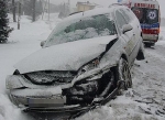Atak śniegu: wypadek i cztery stłuczki