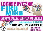 Darmowe zajęcia z logopedą. Spotkania dla dzieci w miejskiej bibliotece