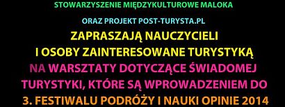 Bądź świadomym turystą. Weź udział w szkoleniu jakiego jeszcze nie było. Jest jeszcze kilka ostatnich miejsc!