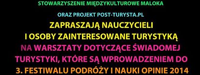 Bądź świadomym turystą. Weź udział w szkoleniu jakiego jeszcze nie było. Jest jeszcze kilka ostatnich miejsc!