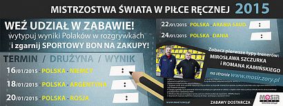 Konkurs typowania wyników Polaków w meczach Mistrzostw Świata w Piłce Ręcznej