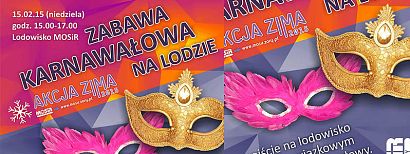 Zabawa karnawałowa na lodowisku w niedzielę