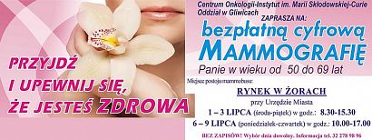 Bezpłatna cyfrowa mammografia na żorskim Rynku