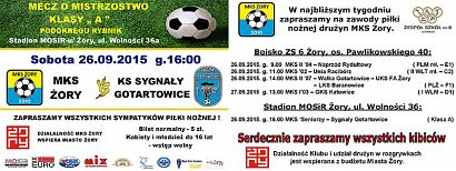 Mecze piłkarskie drużyn MKS Żory "u siebie" w najbliższy weekend
