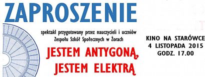 Spektakl JESTEM ANTYGONĄ, JESTEM ELEKTRODĄ