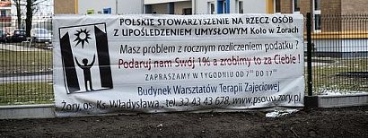 Polskie Stowarzyszenie na Rzecz Osób z Upośledzeniem Umysłowym Koło w Żorach rozlicz PIT-y za 1%