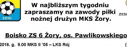 MKS Żory zaprasza na zawody piłki nożnej