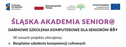 Ruszają nieodpłatne szkolenia online z obsługi laptopów, tabletów i smartfonów dla seniorów powyżej 65 roku życia