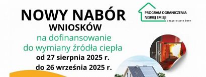 Prezydent Miasta Żory ogłasza nabór wniosków o udzielenie dotacji na wymianę źródła ciepła w ramach Programu ograniczenia niskiej emisji dla miasta Żory w 2025 