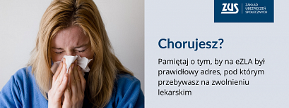 Chorujesz? Pamiętaj o prawidłowym adresie na zwolnieniu lekarskim 