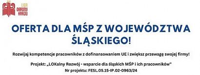  Rusza kolejny nabór wniosków w ramach projektu pn. LOKalny Rozwój. Wsparcie dla śląskich MŚP i ich pracowników