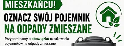  Mieszkańcu, oznacz swój pojemnik na odpady zmieszane